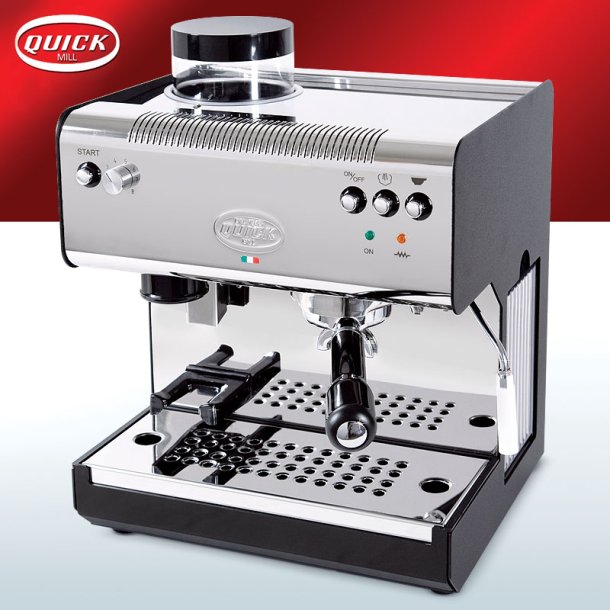 Quickmill manuel Espressomaskine med damp og indbygget kvrn
