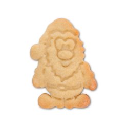 Udstikker julemand 6 cm med prg og udstder, plast