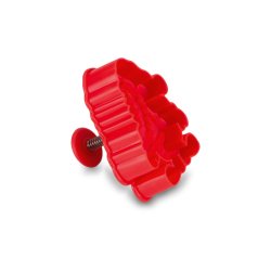 Udstikker julemand 6 cm med prg og udstder, plast