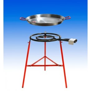 Paellapande med stativ og gasbrnder 60 cm