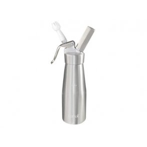 Sifon 0,5 liter i aluminium. med 3 sprjtetyller, sort