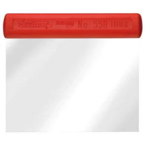 Dejskraber, fleksibel, st�l 12x12 cm, R�d, skarpe hj�rner