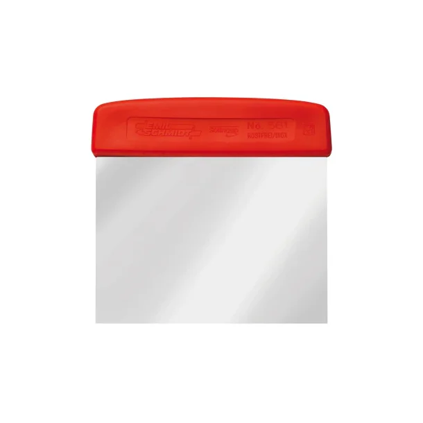 Dejskraber st�l 13,5x13,5 cm, r�d, skarpe hj�rner