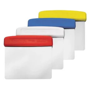 Dejskraber st�l 13,5x13,5 cm, r�d, afrunde hj�rner