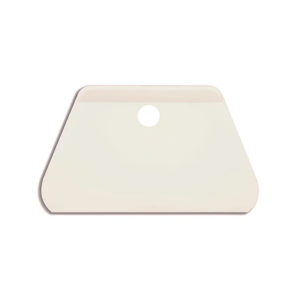 Plastskraber med fingerhul hvid, konisk 20,5x12,5 cm