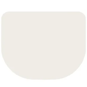 Plastskraber buet, hvid, 11,5x9,5 cm