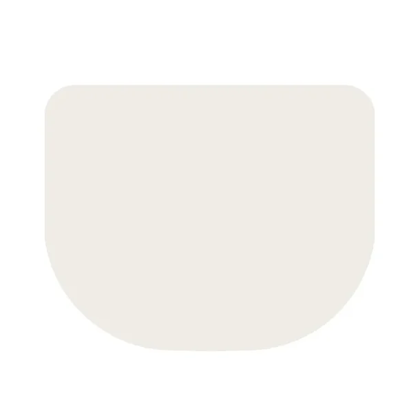 Plastskraber buet, hvid, 11,5x9,5 cm