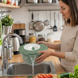 Salatslynge med serveringssk�l