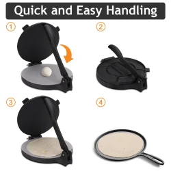 Tortillapresse med opskriftsbog (25 cm)