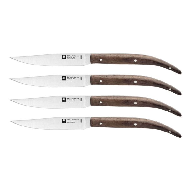 Zwilling steakkniv 4 stk. p 12 cm med brun trgreb