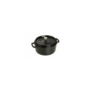 STAUB Cocotte stbejern, sort , rund , 20 cm