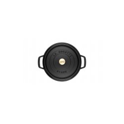 STAUB Cocotte stbejern, sort , rund , 22 cm