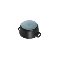 STAUB Cocotte stbejern, sort , rund , 22 cm