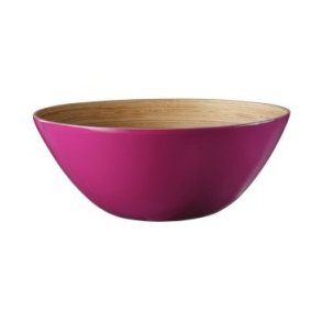 Bambusskl, blank pink 26 cm H 11 cm