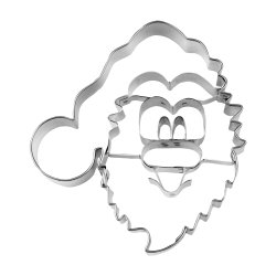 Udstikker julemand 9 cm med prg, rustfri stl