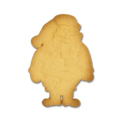 Udstikker julemand 9 cm med prg, rustfri stl