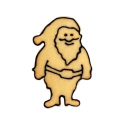 Udstikker julemand 9 cm med prg, rustfri stl