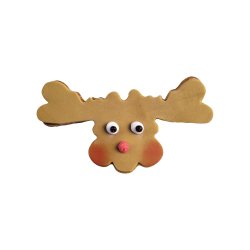 Udstikker elghoved 6 cm rustfri stl