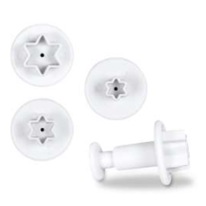 Udstikker med udstder og prgning, stjerne 3 stk.