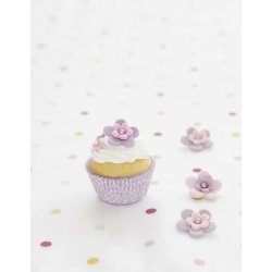 Udstikker med udstder og prgning, blomst 4 stk.