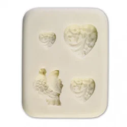 Silikone Deko-Flex form hjerter og duer