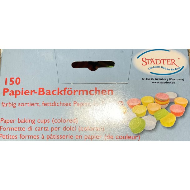 Papirsform  - muffinsform, multicolor 150 stk.