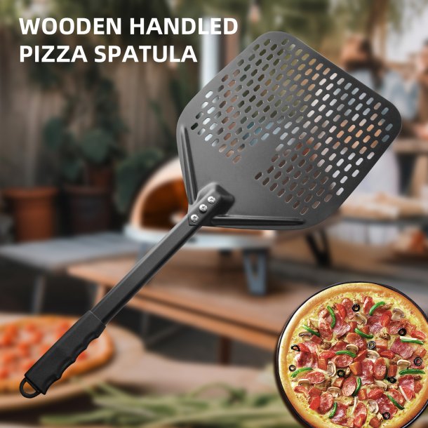 Pizzaspade IO perforeret 30 cm 35 cm greb