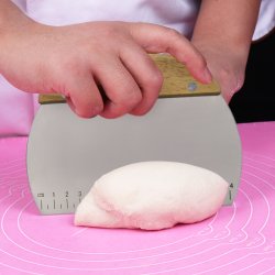 Dejskraber, rustfri stl med tr hndtag