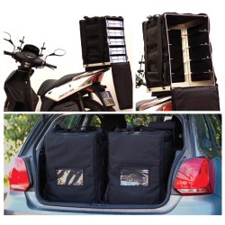 Leveringsboks, bl�d isoleret til 12 pizzaer, �33 cm