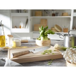  Santokukniv 18 cm, Birk, Glatslebet