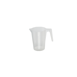 Literml 1 liter, med ben greb, plast med skala