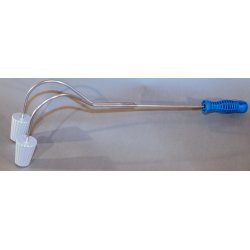 Krustadejern dobbelt, med riller og plasthndtag