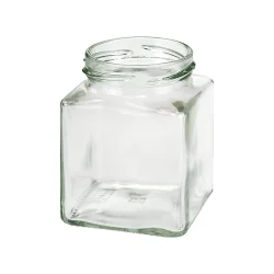 Kvadratisk, klar glas 218 ml.