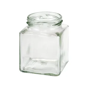 Kvadratisk, klar glas 218 ml.