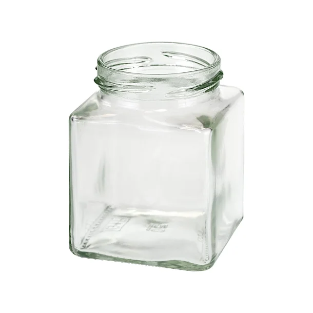 Kvadratisk, klar glas 218 ml.