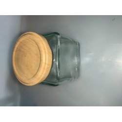 Kvadratisk, klar glas 218 ml.