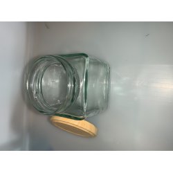 Kvadratisk, klar glas 218 ml.