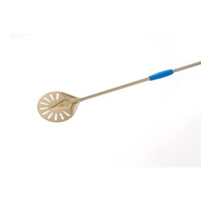 Pizza turner, GOLD perforeret 20 cm L=120 cm
