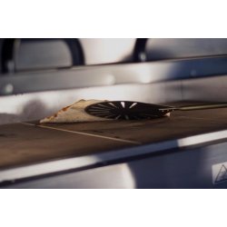 Pizza turner, GOLD perforeret 20 cm L=120 cm