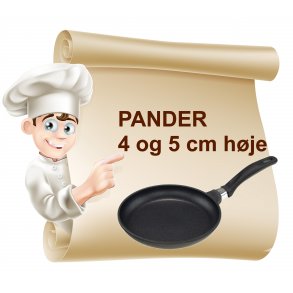 Stegepander 4 og 5 cm høje